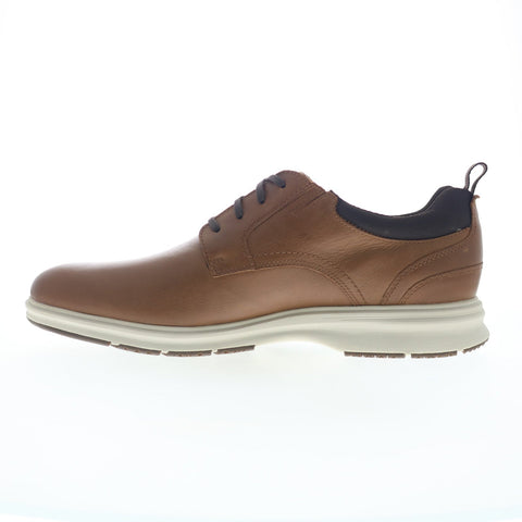 Rockport Total Motion City Plain Toe Mens Brown Wide Oxfords Plain Toe Shoes