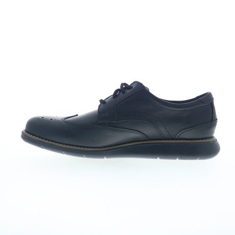 Rockport Total Motion Craft Mens Black Wide Oxfords Wingtip & Brogue Shoes