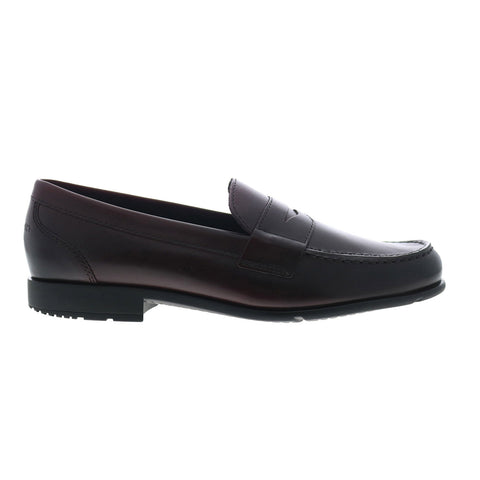 Rockport Classic Loafer Penny Mens Burgundy Wide Loafers Penny Shoes