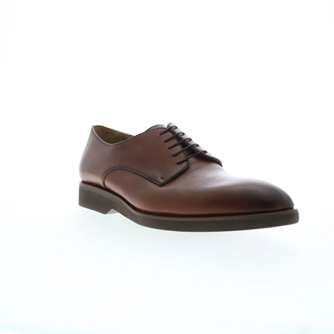 Pastori by Di Bianco Claudius Calfskin Mens Brown Oxfords & Lace Ups Shoes