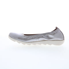 Comfortiva Grace CT0001708 Womens Silver Wide Leather Ballet Flats Shoes