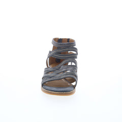 Comfortiva Betha CT0010927 Womens Gray Suede Zipper Heeled Sandals Shoes
