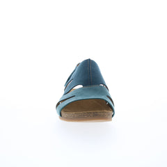 Comfortiva Gayle CT0013006 Womens Blue Wide Nubuck Strap Sandals Shoes