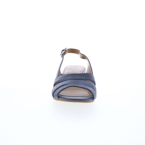 Comfortiva Randi CT0013607 Womens Blue Wide Leather Wedges Sandals Shoes