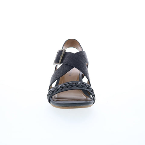 Comfortiva Simone CT0014701 Womens Black Leather Wedges Sandals Shoes