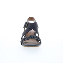 Comfortiva Simone CT0014701 Womens Black Leather Wedges Sandals Shoes