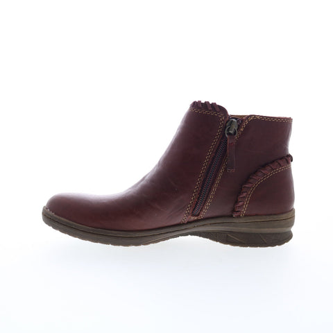 Comfortiva Fallston CT0017802 Womens Red Narrow Leather Casual Dress Boots