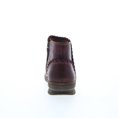 Comfortiva Fallston CT0017802 Womens Red Narrow Leather Casual Dress Boots