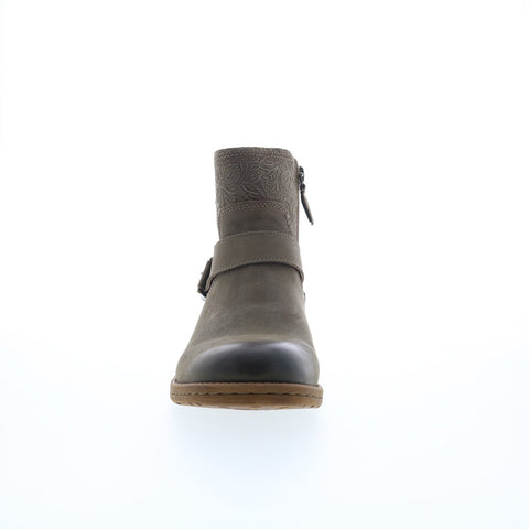 Comfortiva Sterns CT0018206 Womens Green Leather Zipper Casual Dress Boots