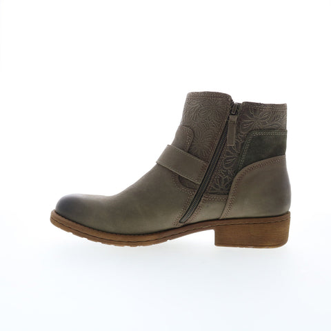 Comfortiva Sterns CT0018206 Womens Green Leather Zipper Casual Dress Boots