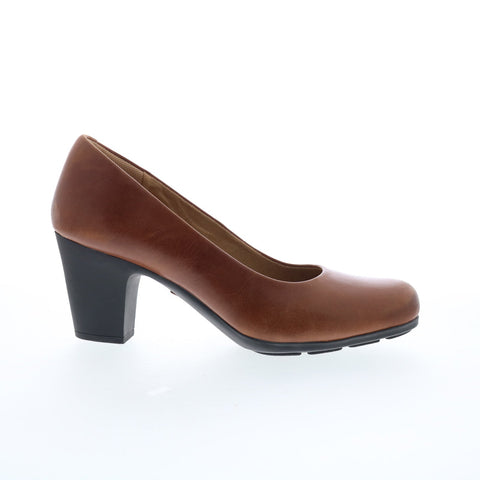 Comfortiva Noxi CT0024500 Womens Brown Wide Leather Pumps Heels Shoes