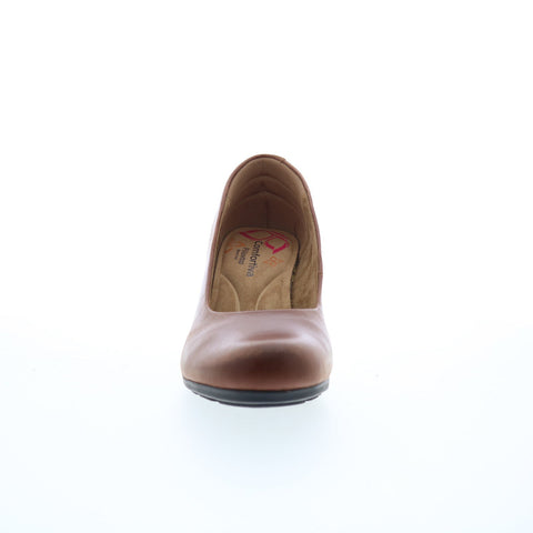 Comfortiva Noxi CT0024500 Womens Brown Wide Leather Pumps Heels Shoes