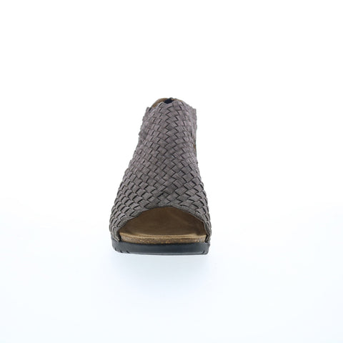 Comfortiva Alesha CT0030208 Womens Gray Mesh Zipper Wedges Sandals Shoes