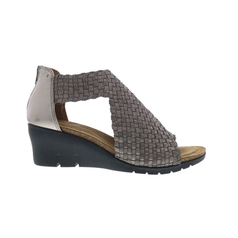 Comfortiva Alesha CT0030208 Womens Gray Wide Mesh Wedges Sandals Shoes