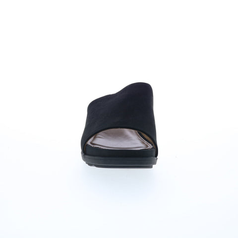Comfortiva Pax CT0030431 Womens Black Nubuck Slip On Slides Sandals Shoes