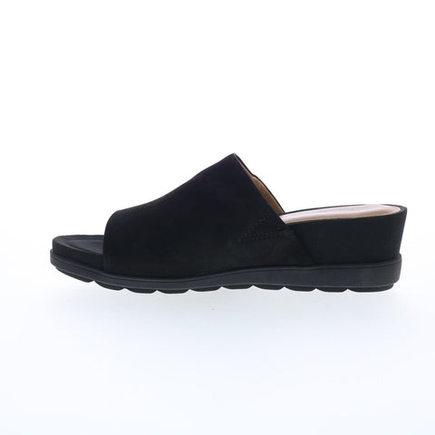 Comfortiva Pax CT0030431 Womens Black Nubuck Slip On Slides Sandals Shoes