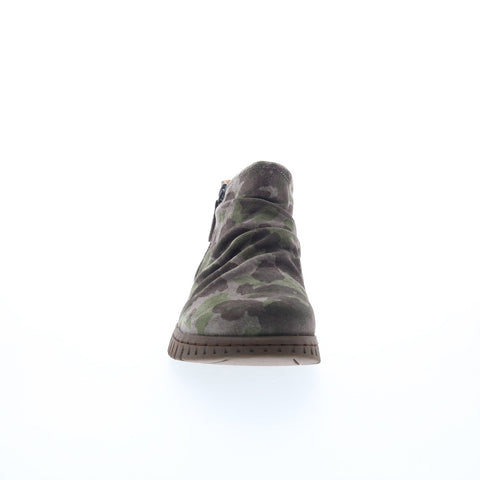 Comfortiva Calla CT0035006 Womens Green Suede Zipper Casual Dress Boots