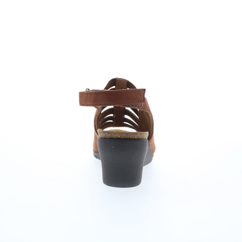 Comfortiva Alana CT0036100 Womens Brown Nubuck Zipper Wedges Sandals Shoes