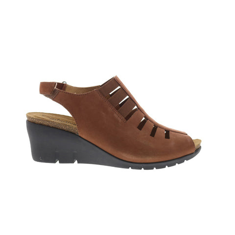 Comfortiva Alana CT0036100 Womens Brown Nubuck Zipper Wedges Sandals Shoes