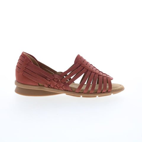 Comfortiva Putnam CT0037002 Womens Red Wide Leather Loafer Flats Shoes