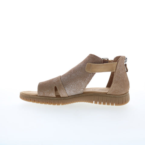 Comfortiva Cerstin CT0037504 Womens Brown Wide Leather Strap Sandals Shoes