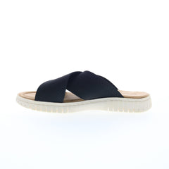 Comfortiva Chelsea CT0037901 Womens Black Canvas Slip On Slides Sandals Shoes