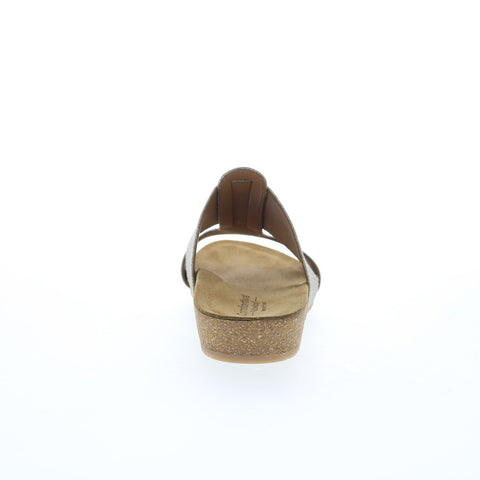 Comfortiva Golana CT0041522 Womens Gray Wide Leather Slides Sandals Shoes