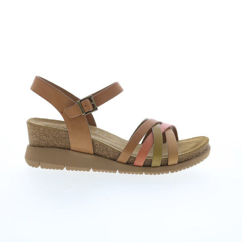 Comfortiva Salvina CT0044200 Womens Brown Leather Strap Wedges Sandals Shoes