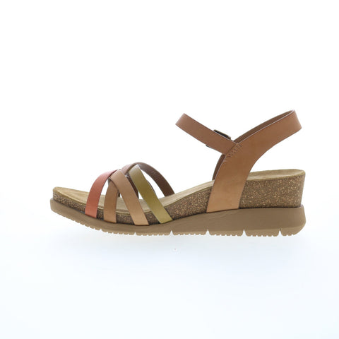 Comfortiva Salvina CT0044200 Womens Brown Leather Strap Wedges Sandals Shoes