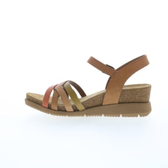 Comfortiva Salvina CT0044200 Womens Brown Leather Strap Wedges Sandals Shoes