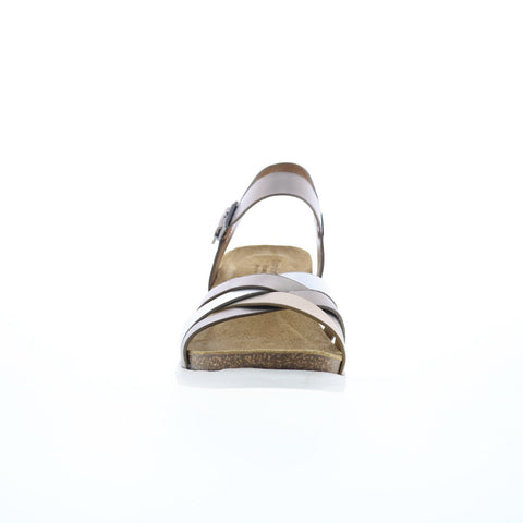 Comfortiva Salvina CT0044298 Womens Silver Wide Leather Wedges Sandals Shoes