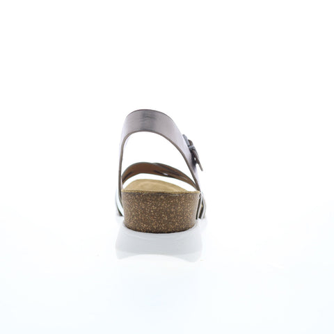 Comfortiva Salvina CT0044298 Womens Silver Wide Leather Wedges Sandals Shoes