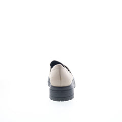 Miz Mooz Daria Womens Beige Leather Slip On Loafer Flats Shoes