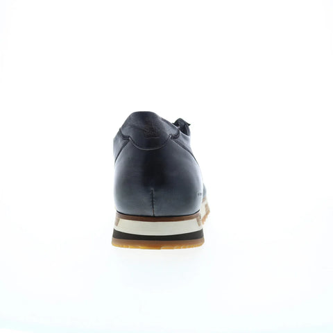 Di Bianco Daytona Laser Sella Mens Black Leather Lifestyle Sneakers Shoes
