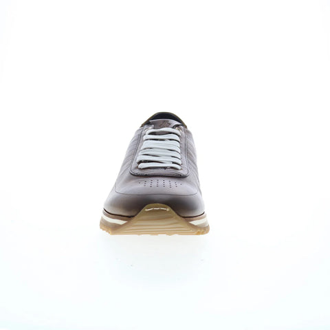 Di Bianco Daytona Laser Sella Mens Brown Leather Lifestyle Sneakers Shoes