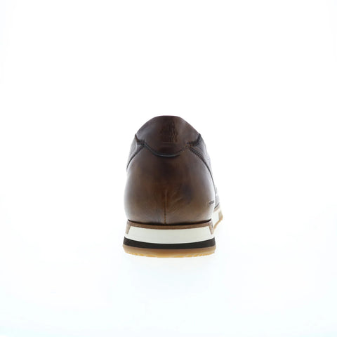Di Bianco Daytona Laser Sella Mens Brown Leather Lifestyle Sneakers Shoes
