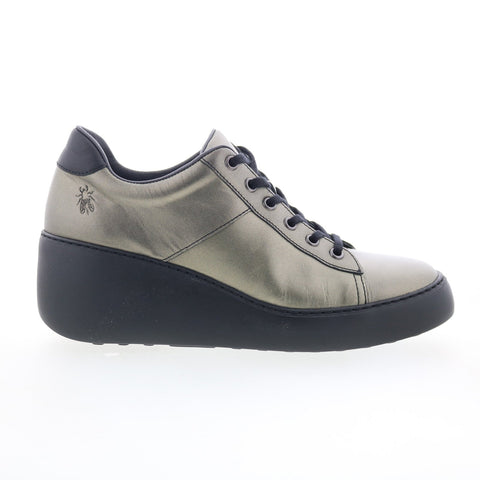 Fly London Delf DELF580FLY-009 Womens Gray Leather Lifestyle Sneakers Shoes