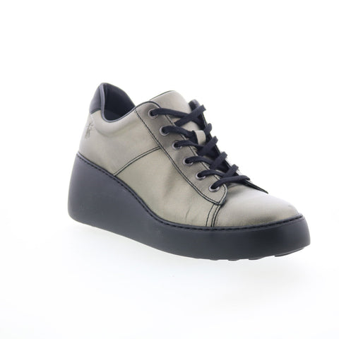 Fly London Delf DELF580FLY-009 Womens Gray Leather Lifestyle Sneakers Shoes