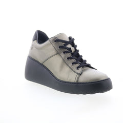 Fly London Delf DELF580FLY-009 Womens Gray Leather Lifestyle Sneakers Shoes