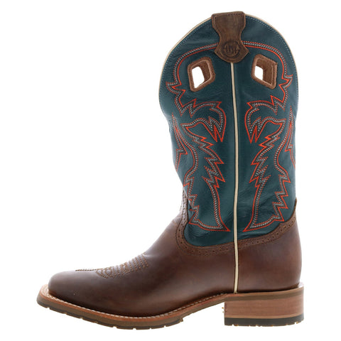 Double H Elliot Wide Square Toe Roper 12" Mens Brown Cowboy Western Boots