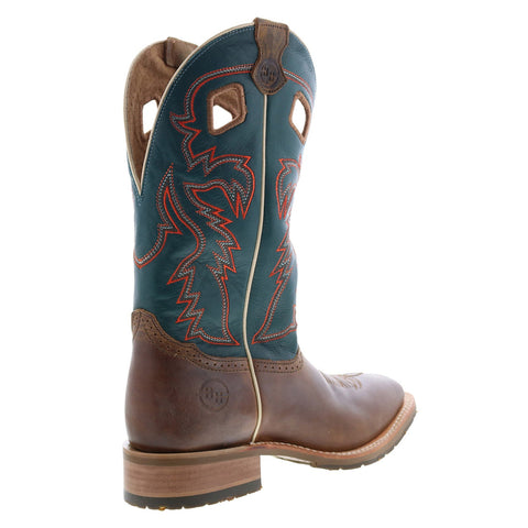 Double H Elliot Wide Square Toe Roper 12" Mens Brown Cowboy Western Boots