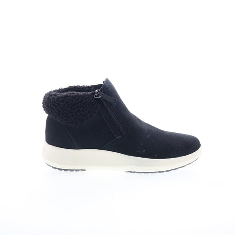 Easy Spirit Elin 3 SEELIN3 Womens Black Suede Zipper Casual Dress Boots