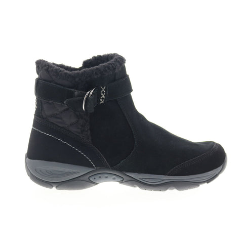 Easy Spirit Elk SEELK Womens Black Nubuck Zipper Casual Dress Boots