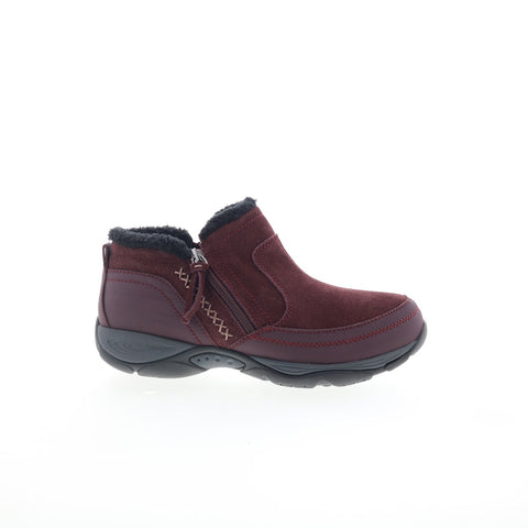 Easy Spirit Epic SEEPIC Womens Red Extra Wide Suede Casual Dress Boots