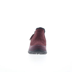 Easy Spirit Epic SEEPIC Womens Red Extra Wide Suede Casual Dress Boots