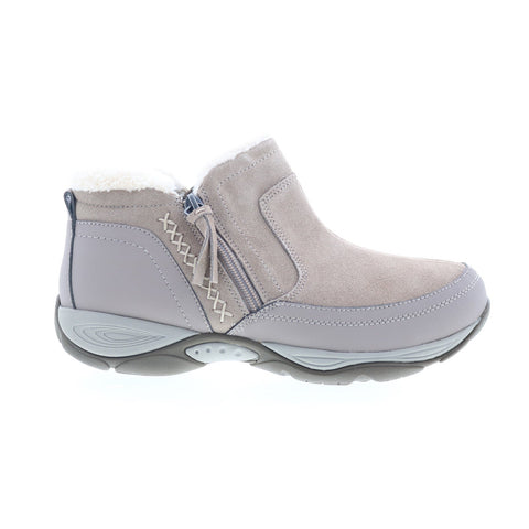 Easy Spirit Epic SEEPIC Womens Gray Wide Suede Zipper Casual Dress Boots