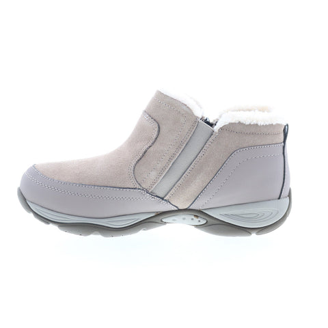 Easy Spirit Epic SEEPIC Womens Gray Wide Suede Zipper Casual Dress Boots