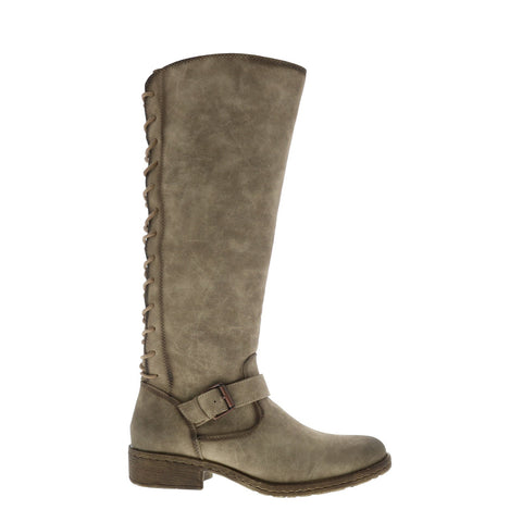 Eurosoft Selden ES0007328 Womens Gray Suede Zipper Knee High Boots