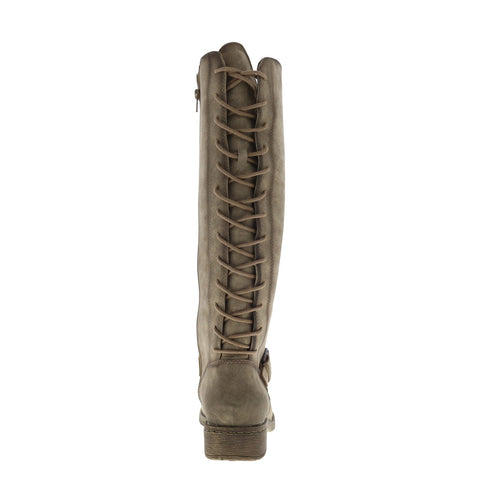 Eurosoft Selden ES0007328 Womens Gray Suede Zipper Knee High Boots