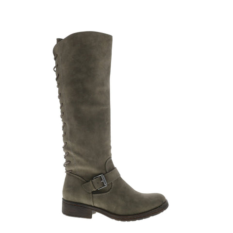 Eurosoft Selden ES0007360 Womens Gray Suede Zipper Knee High Boots